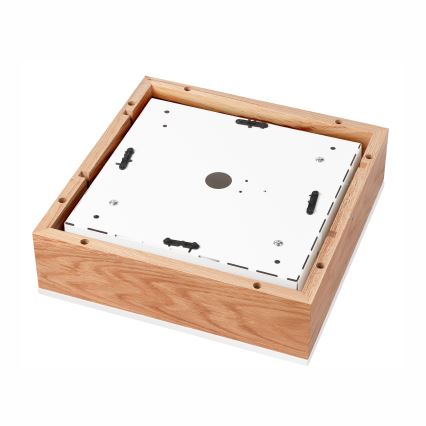 Plafonnier OAK SQUARE 2xE27/15W/230V 31x31 cm chêne/blanc