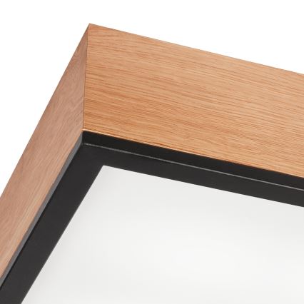 Plafonnier OAK SQUARE 4xE27/15W/230V 39x39 cm chêne/noir