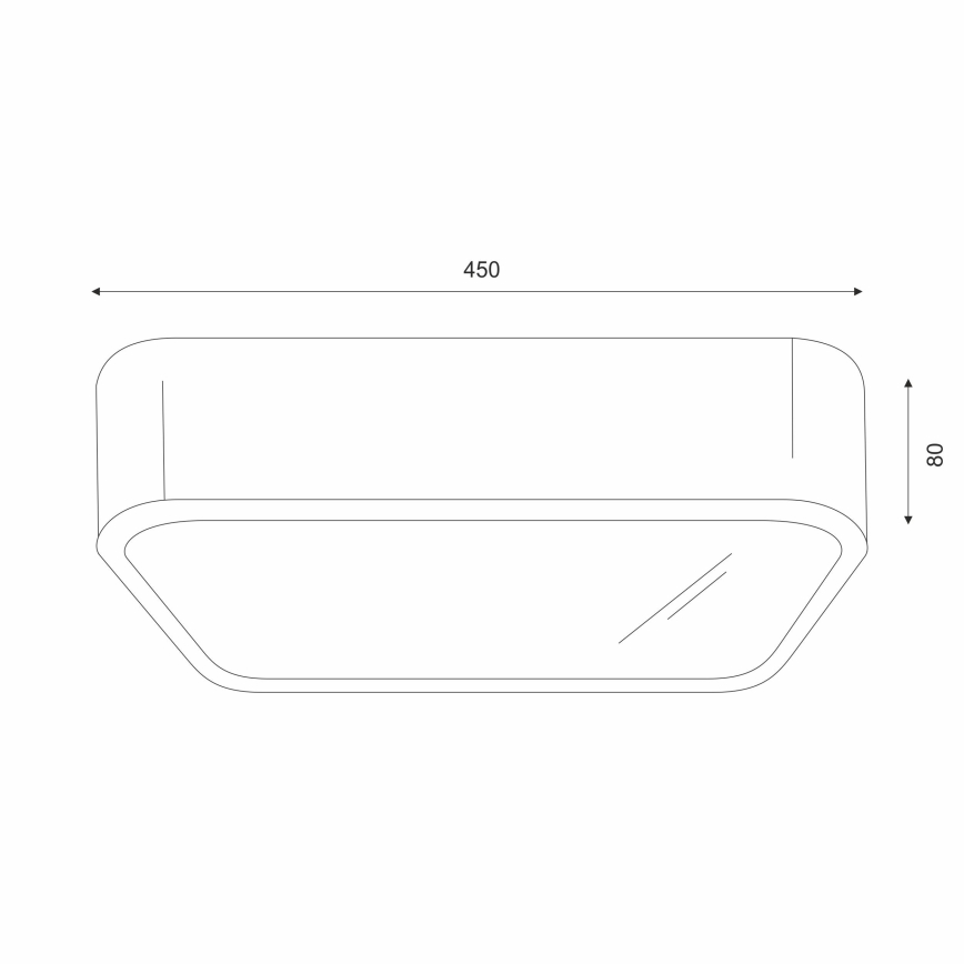 Plafonnier OAK SQUARE 4xE27/15W/230V 45x45 cm chêne