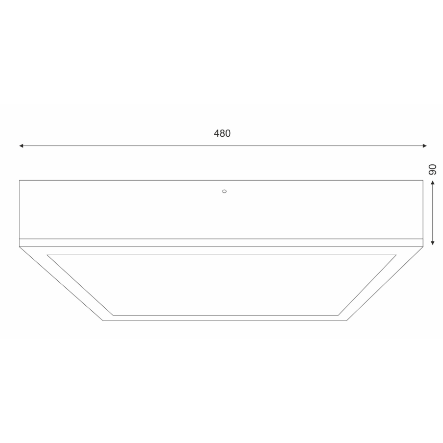 Plafonnier OAK SQUARE 4xE27/15W/230V 48x48 cm chêne/blanc