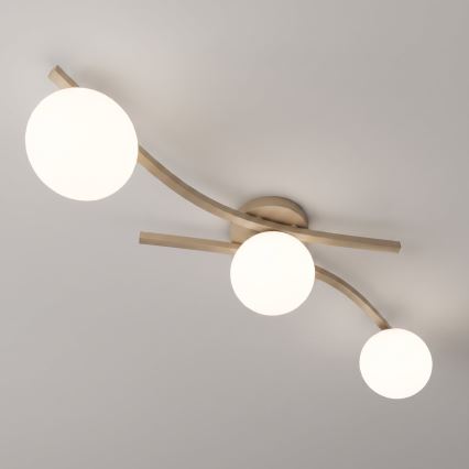 Plafonnier OPUS 3xE14/10W/230V beige/blanc