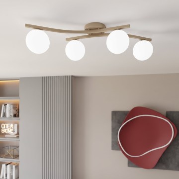 Plafonnier OPUS 4xE14/10W/230V beige/blanc