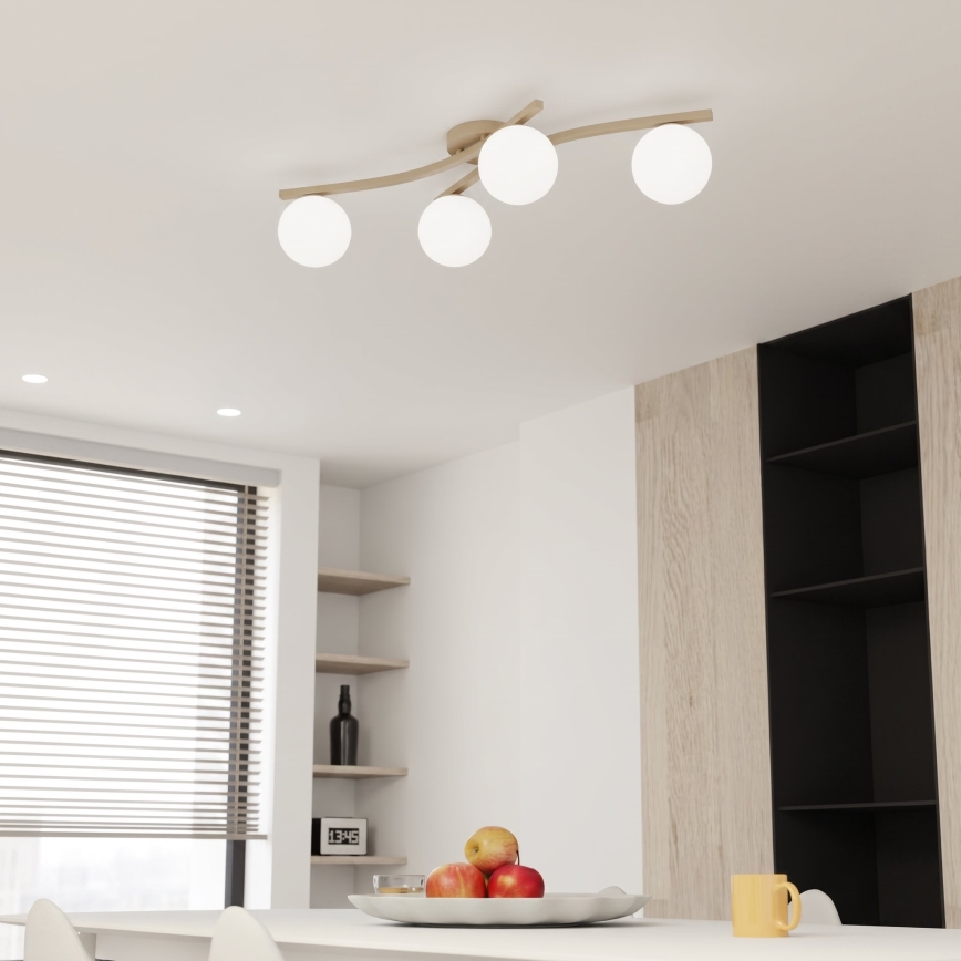 Plafonnier OPUS 4xE14/10W/230V beige/blanc