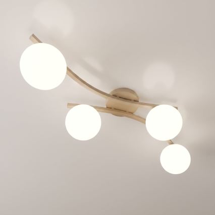 Plafonnier OPUS 4xE14/10W/230V beige/blanc