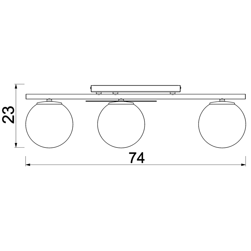 Plafonnier ORBITAL 3xE27/15W/230V blanc/marron/noir