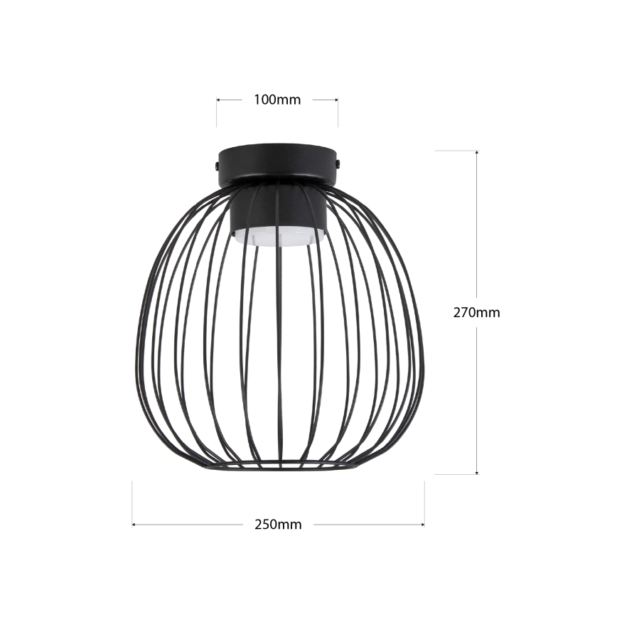 Plafonnier OVELLA 1xGX53/10W/230V Ø 25 cm noir