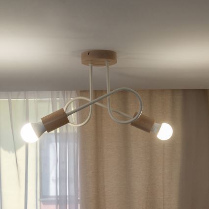 Plafonnier OXFORD 2xE27/15W/230V pin/crème