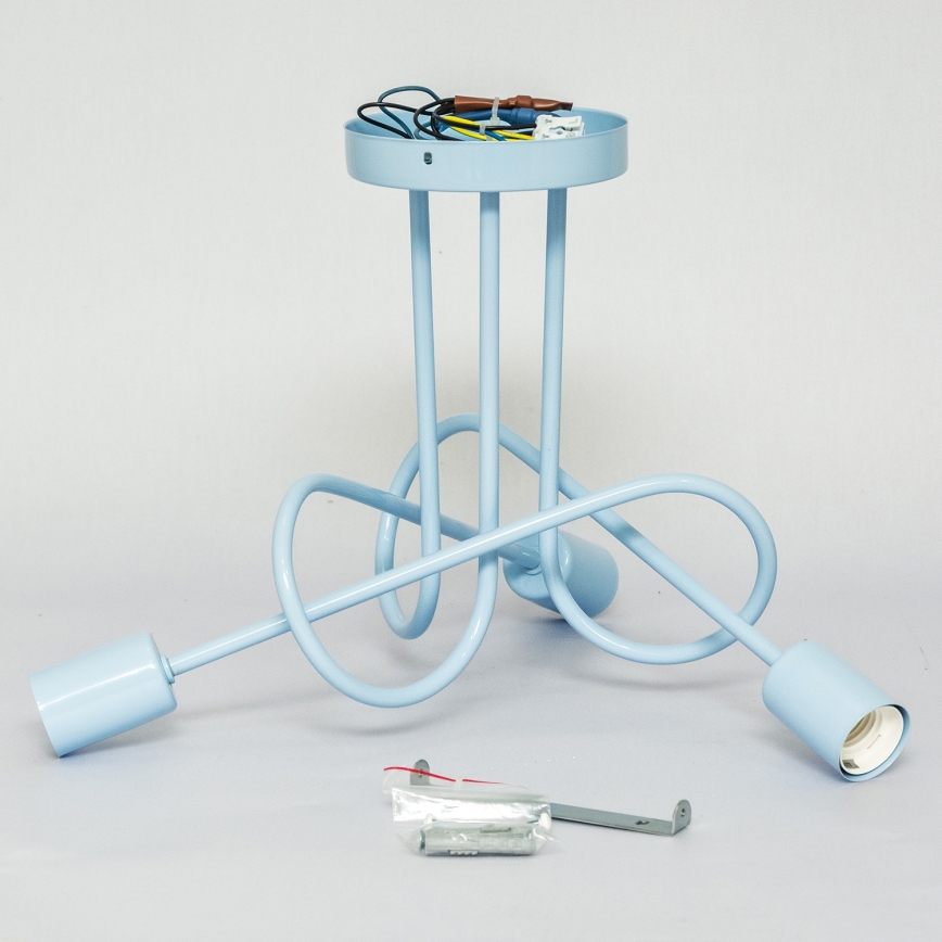 Plafonnier OXFORD 3xE27/15W/230V bleu