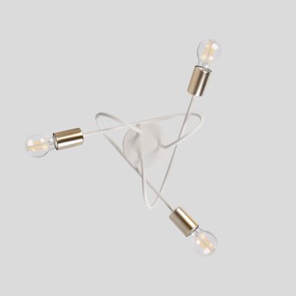 Plafonnier OXFORD 3xE27/15W/230V laiton/blanc