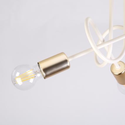 Plafonnier OXFORD 3xE27/15W/230V laiton/blanc