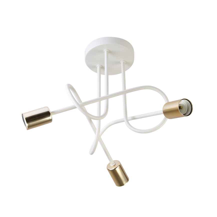 Plafonnier OXFORD 3xE27/15W/230V laiton/blanc