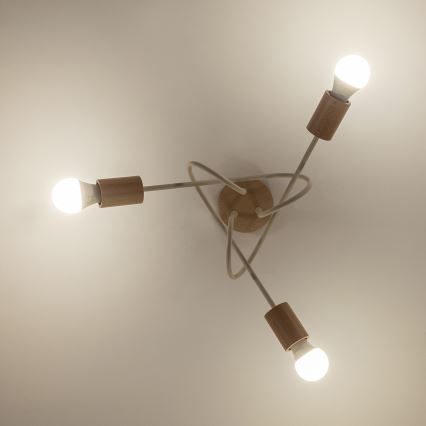 Plafonnier OXFORD 3xE27/15W/230V pin/crème