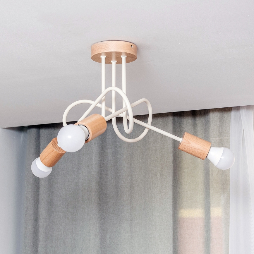 Plafonnier OXFORD 3xE27/15W/230V pin/crème