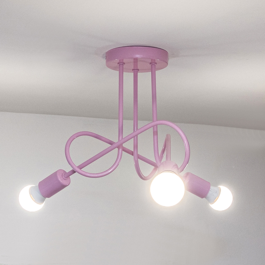 Plafonnier OXFORD 3xE27/15W/230V rose