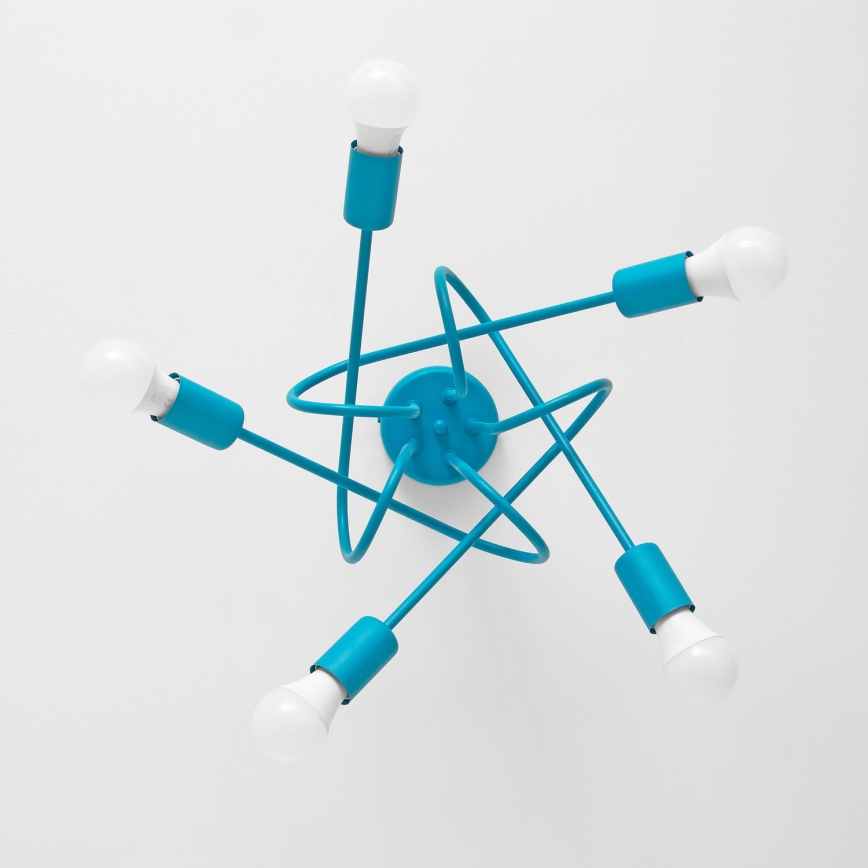 Plafonnier OXFORD 5xE27/15W/230V bleu