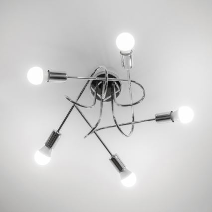Plafonnier OXFORD 5xE27/15W/230V chrome brillant