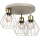 Plafonnier PARKLA 3xE27/15W/230V beige/doré