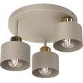 Plafonnier PARKLA 3xE27/15W/230V beige/doré