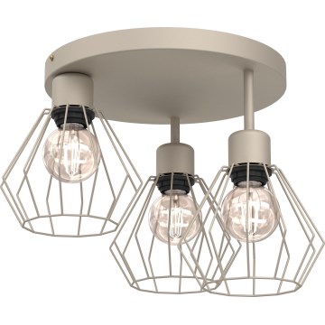 Plafonnier PARKLA 3xE27/15W/230V beige
