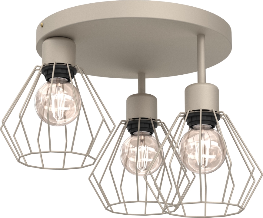 Plafonnier PARKLA 3xE27/15W/230V beige