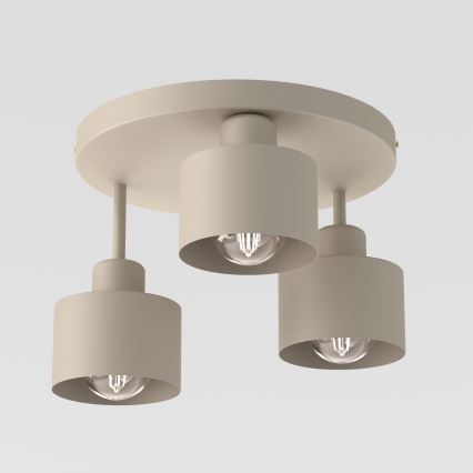 Plafonnier PARKLA 3xE27/15W/230V beige