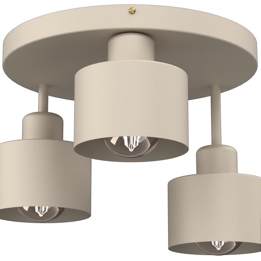 Plafonnier PARKLA 3xE27/15W/230V beige