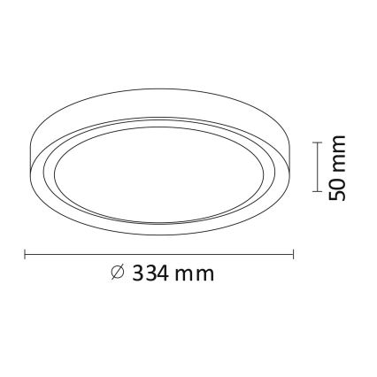 Plafonnier PERSE LED/15W/230V noir