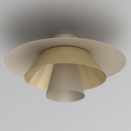 Plafonnier PLATO 1xE27/15W/230V Ø 32 cm beige/doré