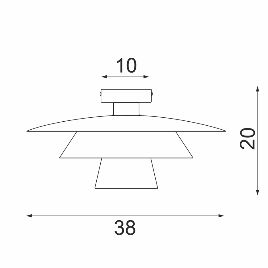 Plafonnier PLATO 1xE27/15W/230V Ø 32 cm bronze