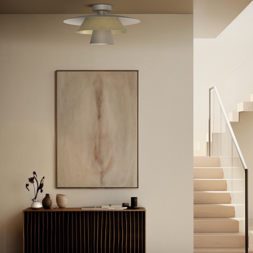 Plafonnier PLATO 1xE27/15W/230V Ø 38 cm beige/doré