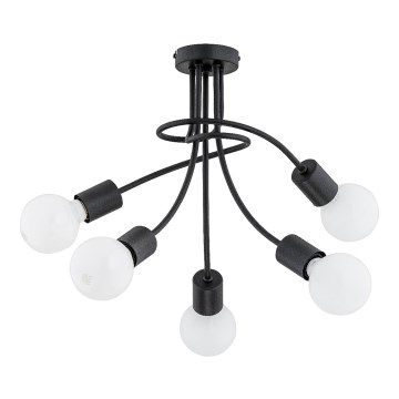 Plafonnier PLENA 5xE27/15W/230V noir