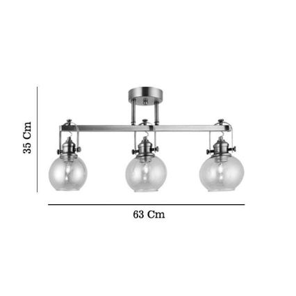 Plafonnier POLINO 3xE27/40W/230V bronze