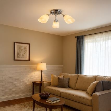 Plafonnier PORTOS 3xE14/10W/230V chrome brillant