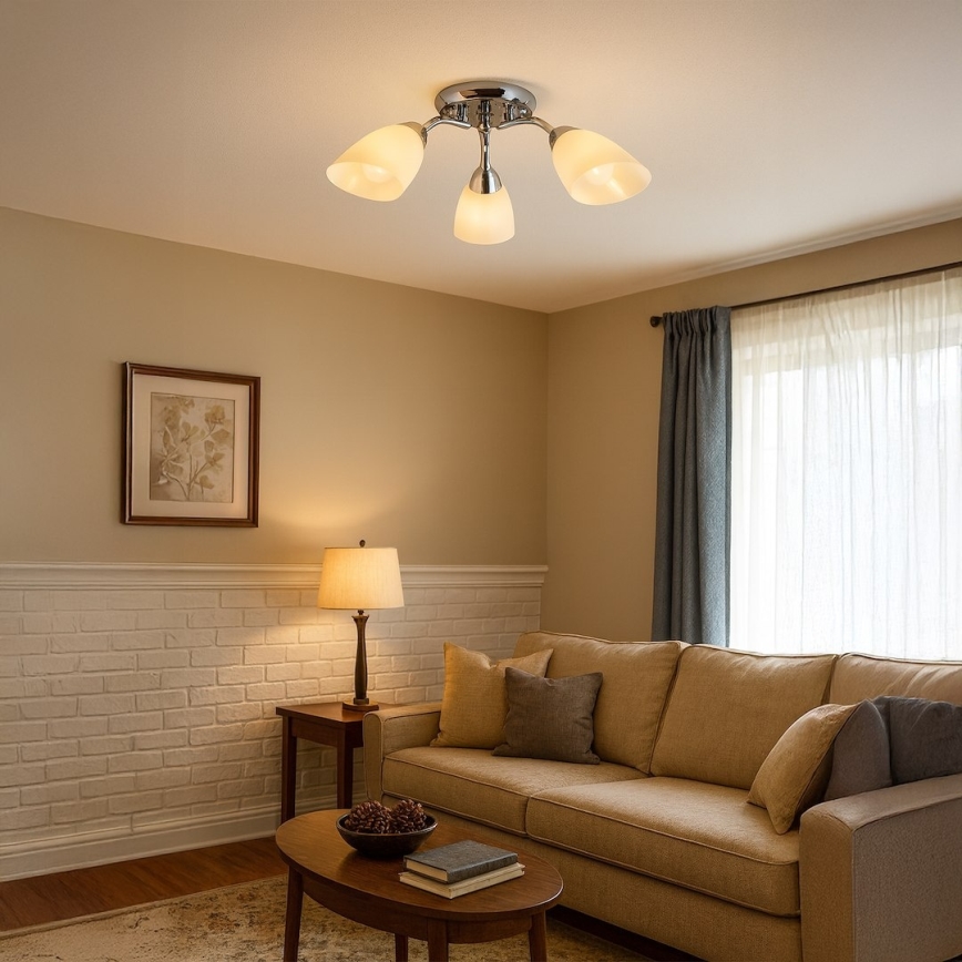 Plafonnier PORTOS 3xE14/10W/230V chrome brillant