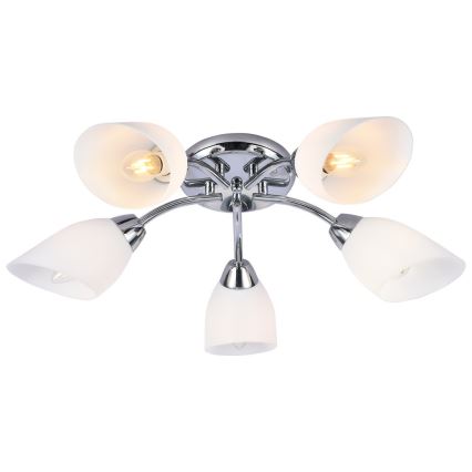 Plafonnier PORTOS 5xE14/10W/230V finition chrome brillant