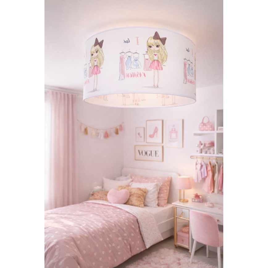 Plafonnier pour chambre d'enfant GIRLS VIBES 1xE27/60W/230V Ø 40 cm I love fashion