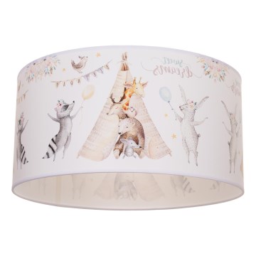 Plafonnier pour chambre d'enfant KIDS ROOM 1xE27/60W/230V Ø 40 cm à motifs animaux