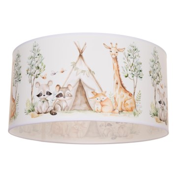 Plafonnier pour chambre d'enfant KIDS ROOM 1xE27/60W/230V Ø 40 cm à motifs d'animaux