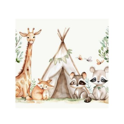 Plafonnier pour chambre d'enfant KIDS ROOM 1xE27/60W/230V Ø 40 cm à motifs d'animaux