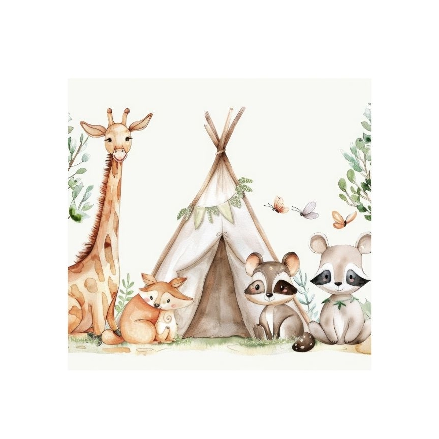 Plafonnier pour chambre d'enfant KIDS ROOM 1xE27/60W/230V Ø 40 cm à motifs d'animaux