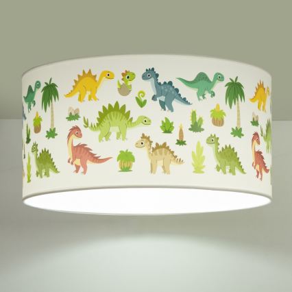 Plafonnier pour chambre d'enfant KIDS ROOM 1xE27/60W/230V Ø 40 cm, motif dinosaure