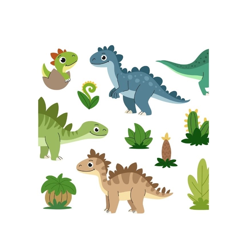 Plafonnier pour chambre d'enfant KIDS ROOM 1xE27/60W/230V Ø 40 cm, motif dinosaure