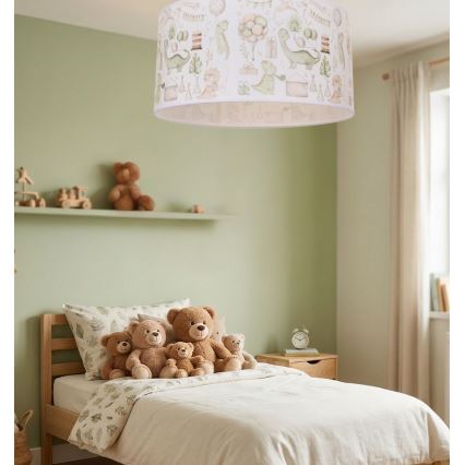 Plafonnier pour chambre d'enfant KIDS ROOM 1xE27/60W/230V Ø 40 cm motif dinosaure