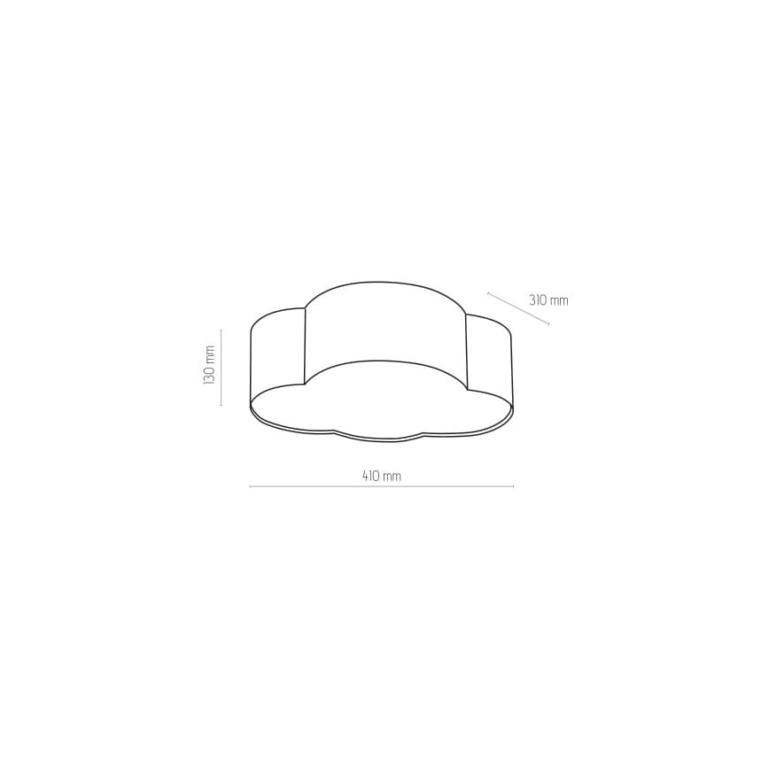 Plafonnier pour enfants CLOUD MINI 2xE27/15W/230V