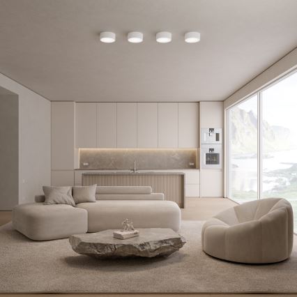 Plafonnier pour salle de bains CLEO avec détecteur, 1 x E27 (max. 24 W), 230 V, Ø 20 cm, IP54, blanc