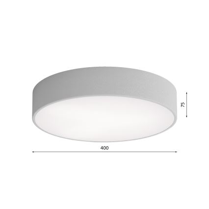 Plafonnier pour salle de bains CLEO avec détecteur, 3xE27/24W/230V, diamètre 40 cm, gris, IP54