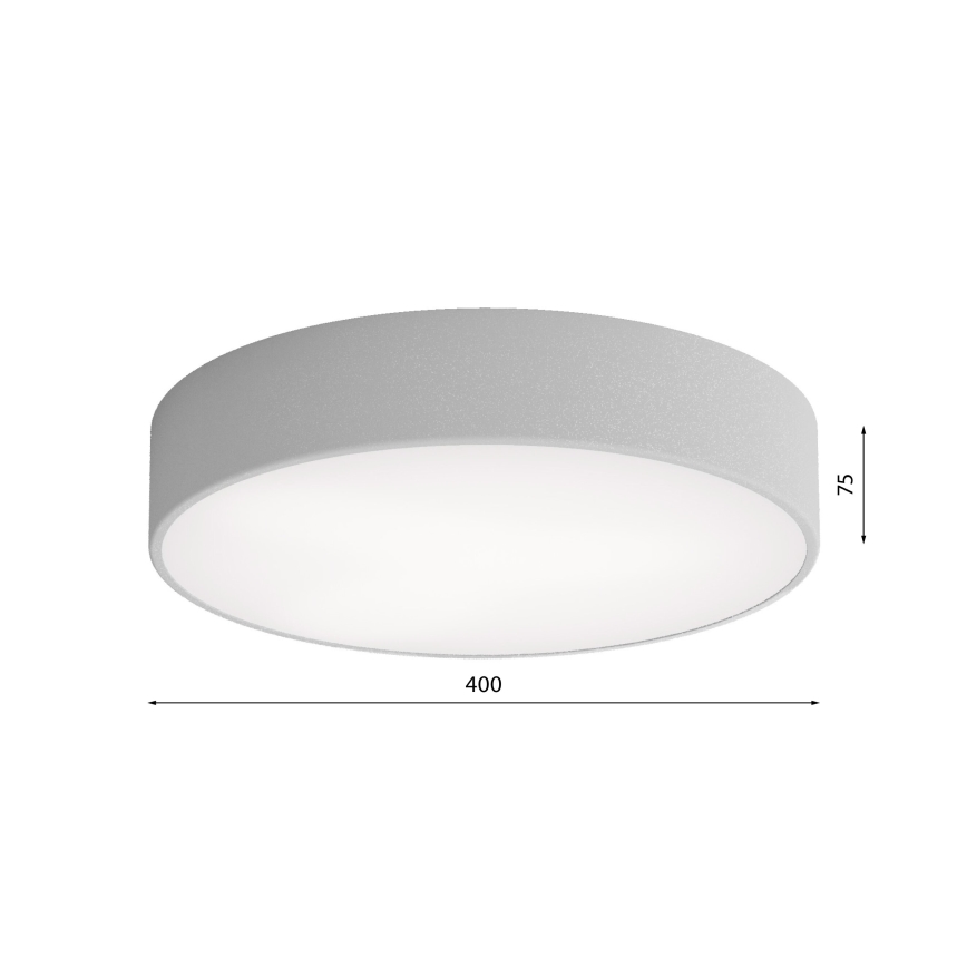 Plafonnier pour salle de bains CLEO avec détecteur, 3xE27/24W/230V, diamètre 40 cm, gris, IP54