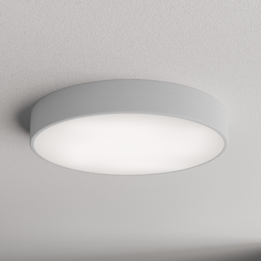 Plafonnier pour salle de bains CLEO avec détecteur, 4xE27/24W/230V, Ø 50 cm, IP54 — gris