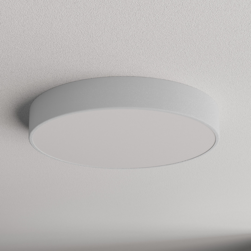Plafonnier pour salle de bains CLEO avec détecteur, 4xE27/24W/230V, Ø 50 cm, IP54 — gris