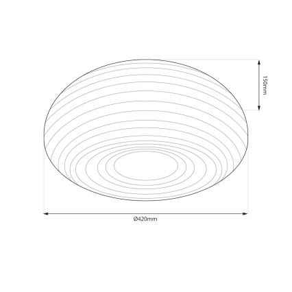 Plafonnier PULSO 3xE27/15W/230V Ø 42 cm, blanc